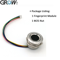 GROW R503 nowy okrągły dwukolorowy pierścień wskaźnik LED sterowanie DC3.3V MX1.0-6pin pojemnościowy moduł linii papilarnych skaner czujnika 6